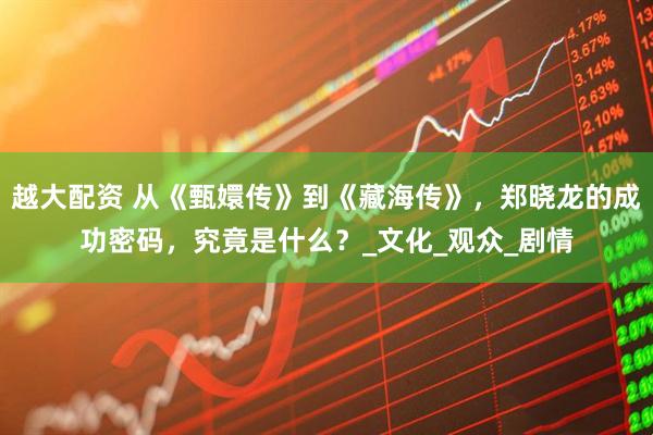 越大配资 从《甄嬛传》到《藏海传》，郑晓龙的成功密码，究竟是什么？_文化_观众_剧情